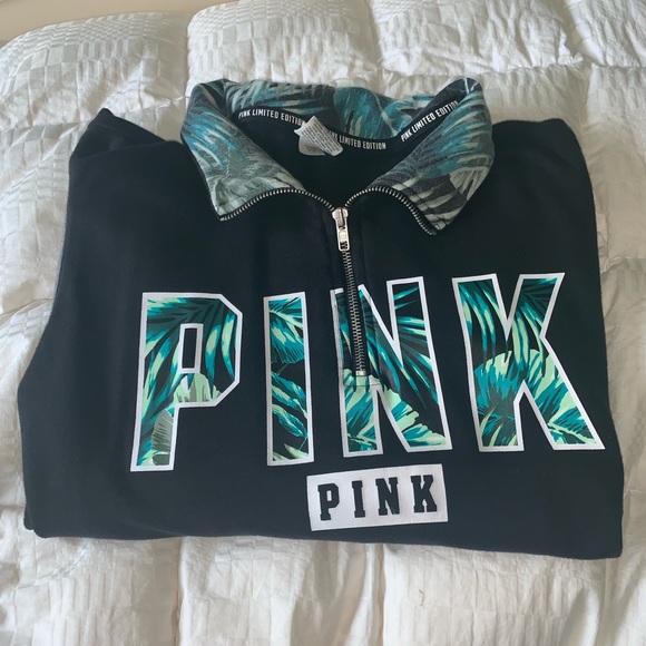 LIMITED EDITION VS PINK Tropical 1/2 Zip - Picture 5 of 7